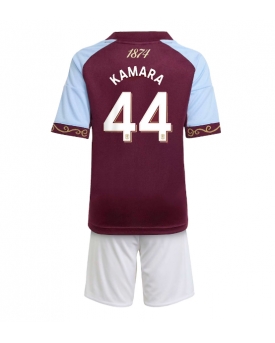 Billige Fotballdrakt Aston Villa Boubacar Kamara #44 Replika Hjemmedraktsett Barn 2025-26 Kortermet (med bukser)